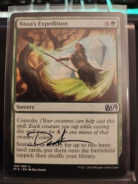 MTG Nissa's Expedition Sorcery Green M15 2015 Core Set Signed