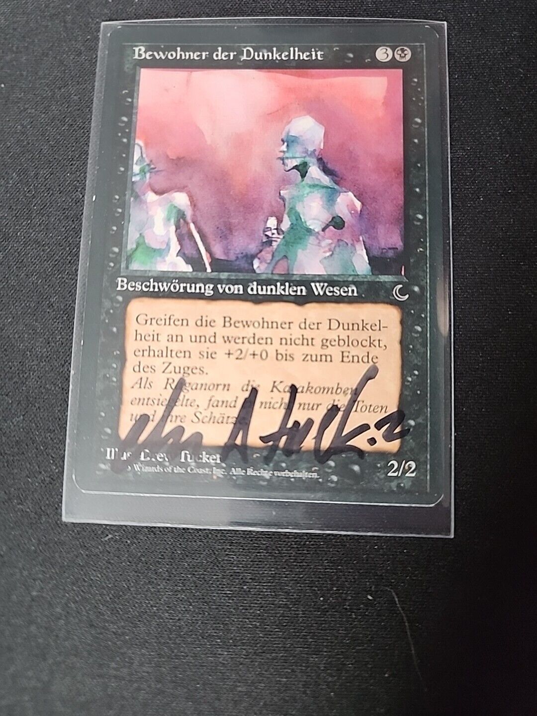 Bewohner der Dunkelheit (Renaissance) SIGNED Drew Tucker Magic the Gathering