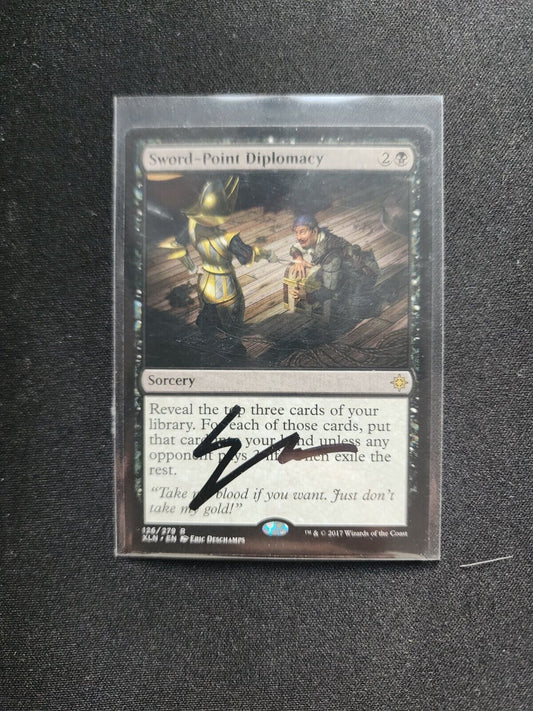 Sword-Point Diplomacy SIGNED Eric Deschamps MTG Magic the Gathering