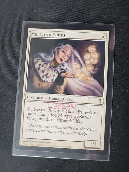 Martyr of Sands SIGNED Randy Gallegos Magic the Gathering MTG