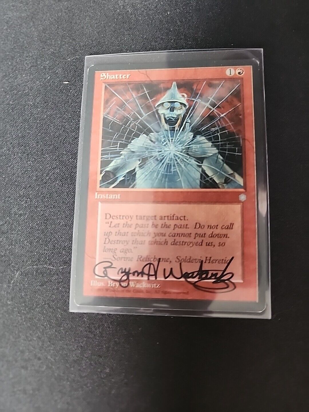 Ice Age Shatter Bryon Wackwitz Autographed Magic the Gathering Card