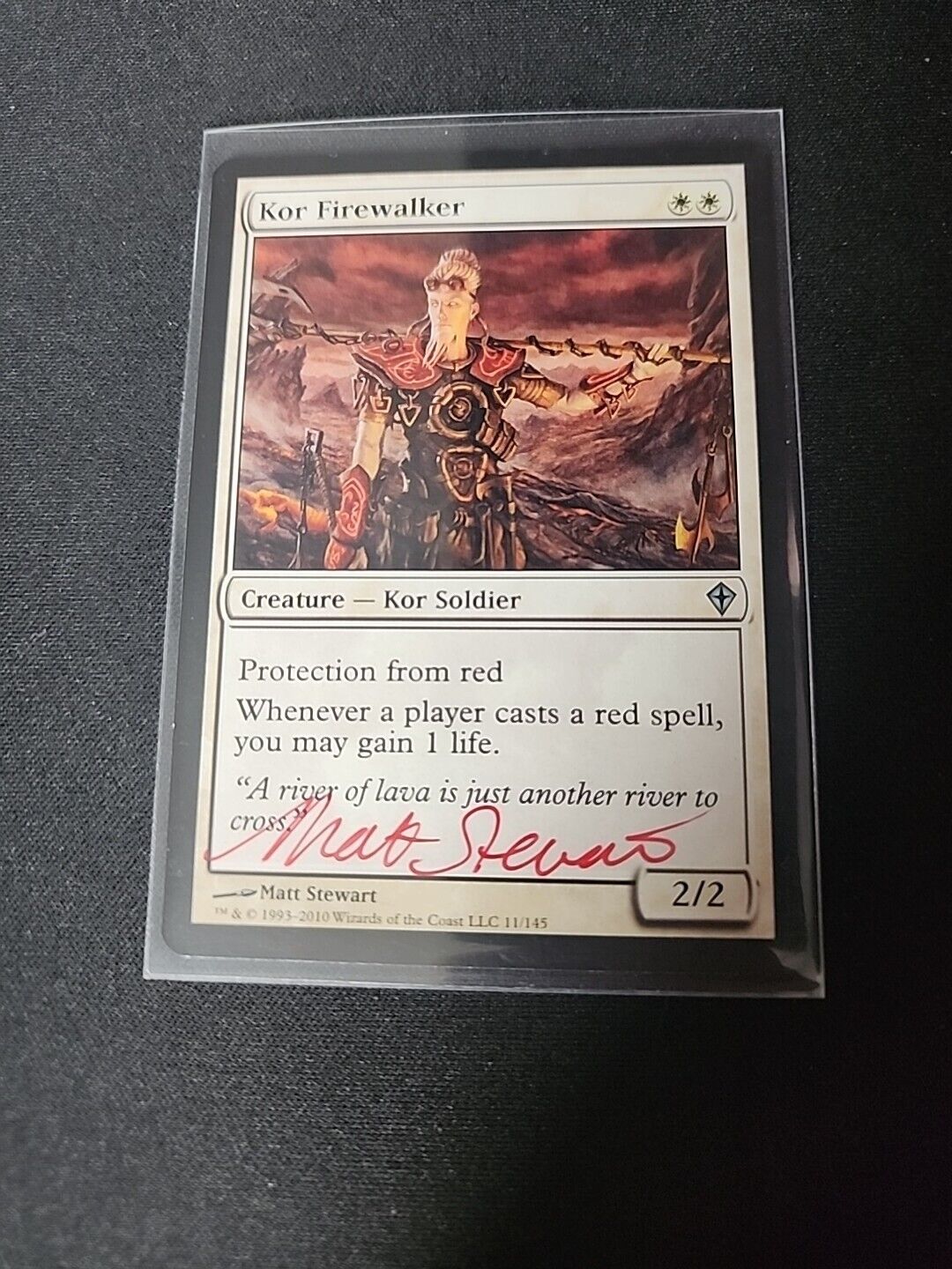 Kor Firewalker SIGNED Matt Stewart Magic the Gathering