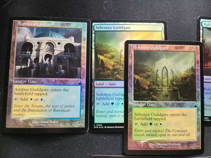 5 Foil &4 Non Foil Guild Gates Assorted Azorius Selesneya Rakdos Gruul Golgari