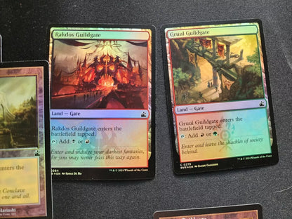 5 Foil &4 Non Foil Guild Gates Assorted Azorius Selesneya Rakdos Gruul Golgari