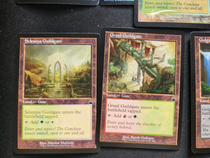 5 Foil &4 Non Foil Guild Gates Assorted Azorius Selesneya Rakdos Gruul Golgari